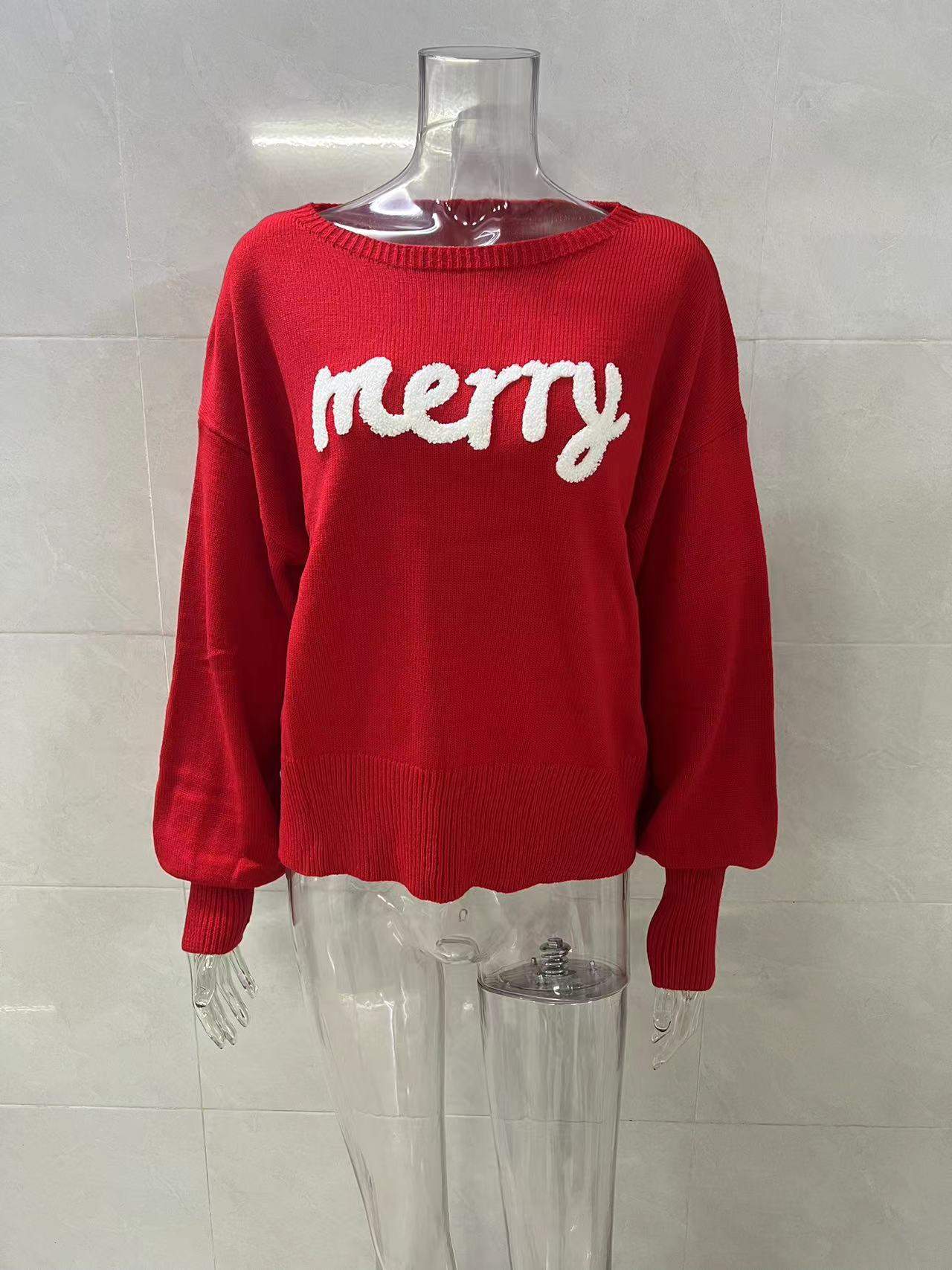 SWEATER WOMEN S CHRISTMAS ROUND NECK LONG SLEEVE PULLOVER SWEATER WOMEN