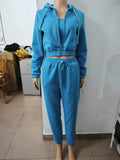 FLEECE SWEATER FASHION THREE PIECE SUIT  SETS