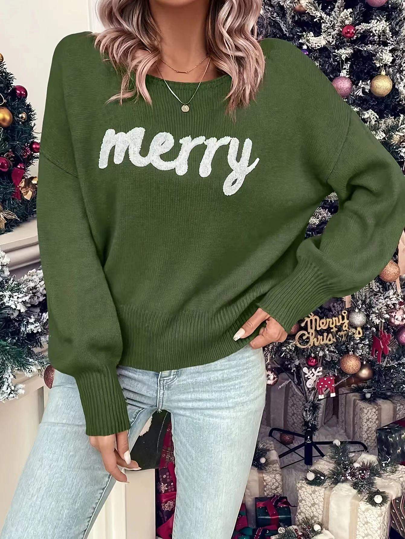 SWEATER WOMEN S CHRISTMAS ROUND NECK LONG SLEEVE PULLOVER SWEATER WOMEN