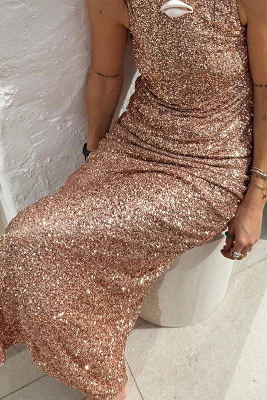 SEQUIN MAXI SKIRT