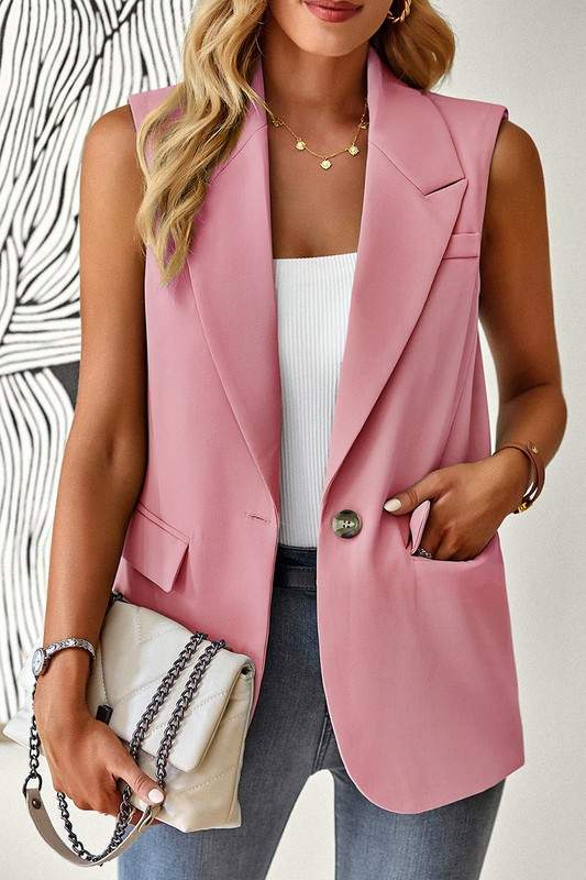 SLEEVELESS SOLID VEST