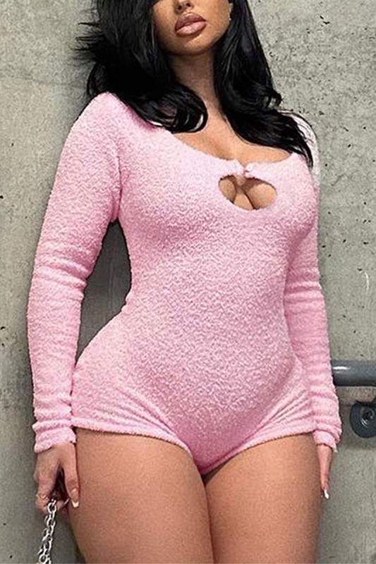 FURRY LONG SLEEVE ROMPERS