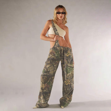  STRAP SIM WIDE LEG JEANS STYLE SPICE GIRL DISTRESSED STRAIGHT PANTS