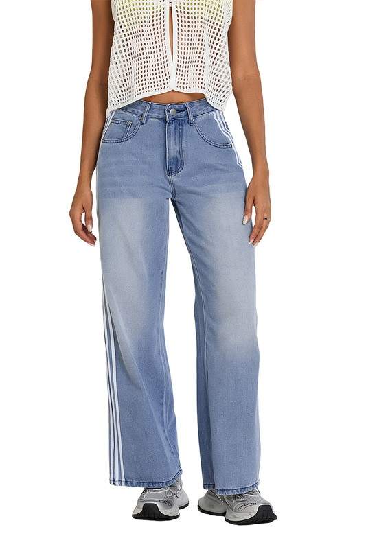 STREET STYLE WIDE LEG JEANS