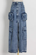 URBAN UTILITY DENIM MAXI pants