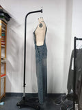  STRAP SIM WIDE LEG JEANS STYLE SPICE GIRL DISTRESSED STRAIGHT PANTS