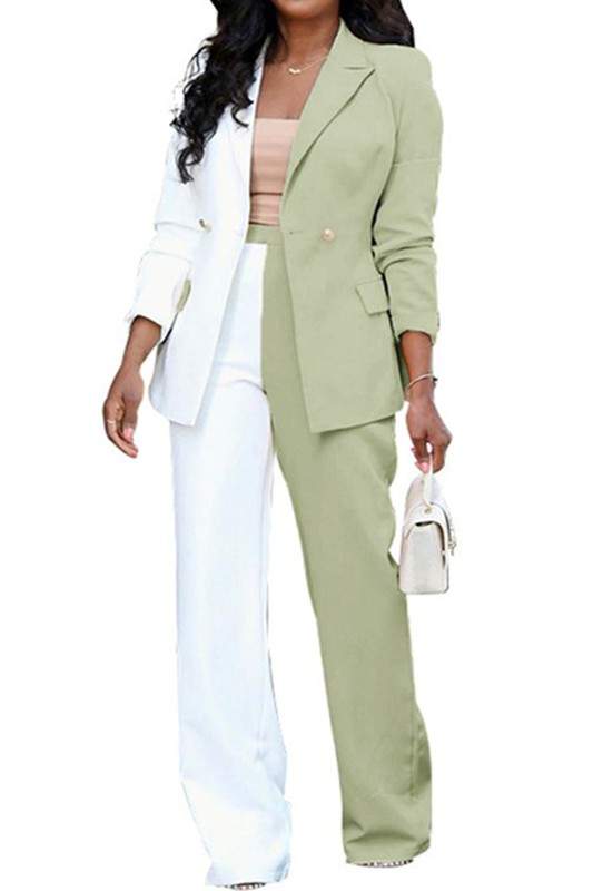 2 PIECES SOLID SUIT SET - Missyess