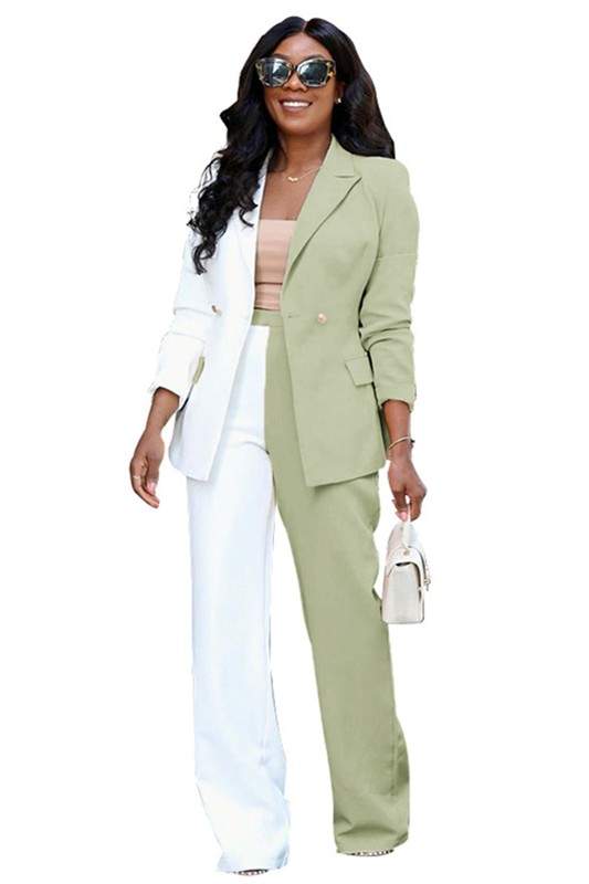 2 PIECES SOLID SUIT SET - Missyess