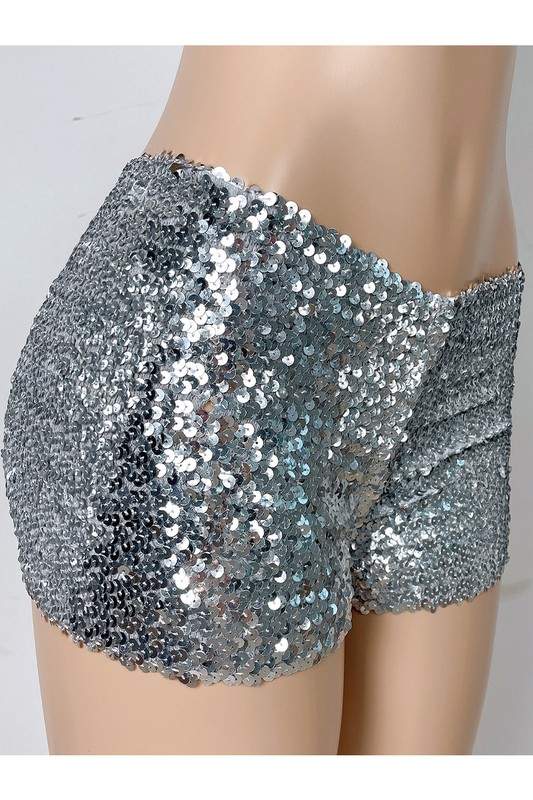 SEQUIN HIGH WAIST SHORTS