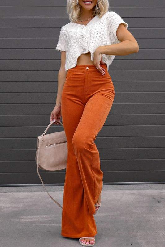 SOLID VINTAGE FLARE PANTS