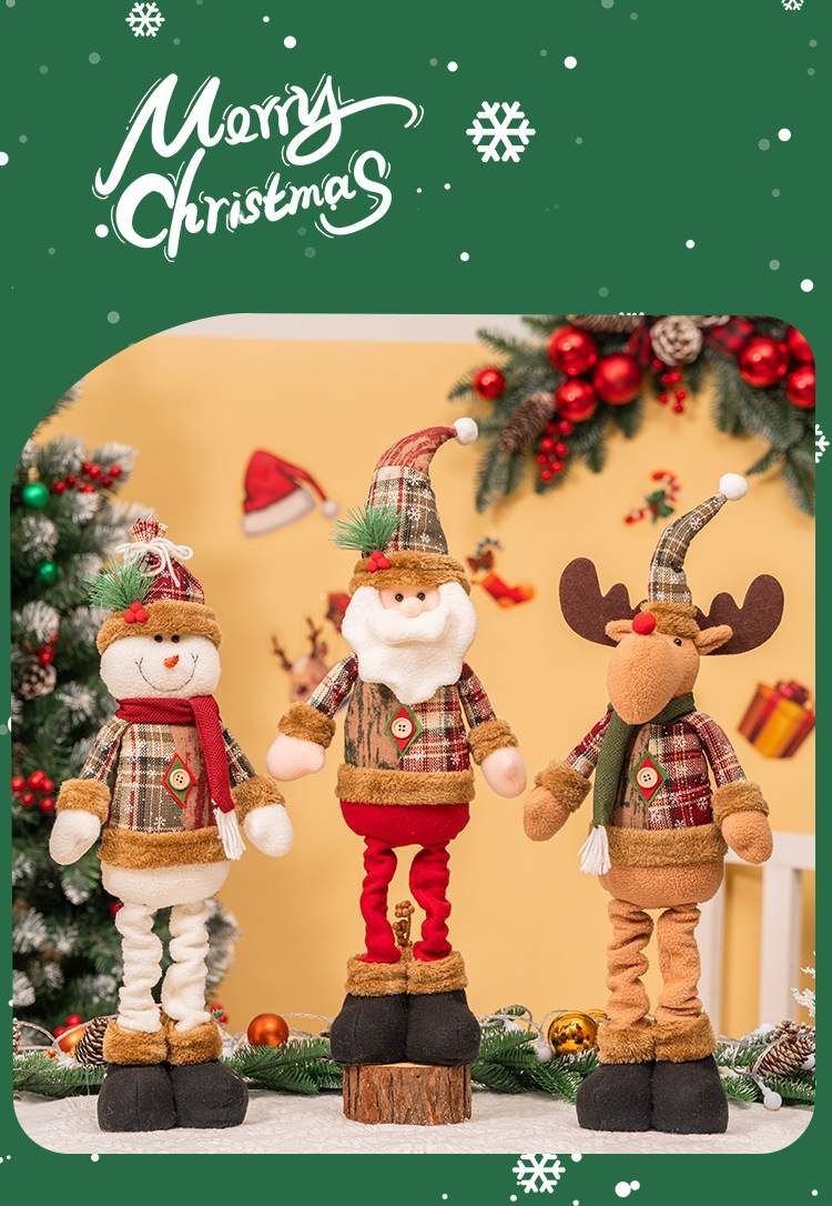 CHRISTMAS SNOWFLAKE CLOTH RETRACTABLE OLD MAN DOLL CHRISTMAS DECORATION SNOWMAN DECORATION HOTEL SHOPPING MALL SCENE LAYOUT