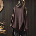 SEMI TURTLE NECK WOMEN S LOOSE LEISURE PULLOVER KNITTED