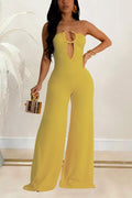 STRAPLESS WIDE LEG JUMPSUITS