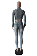 DENIM JACKET AND PANTS SET