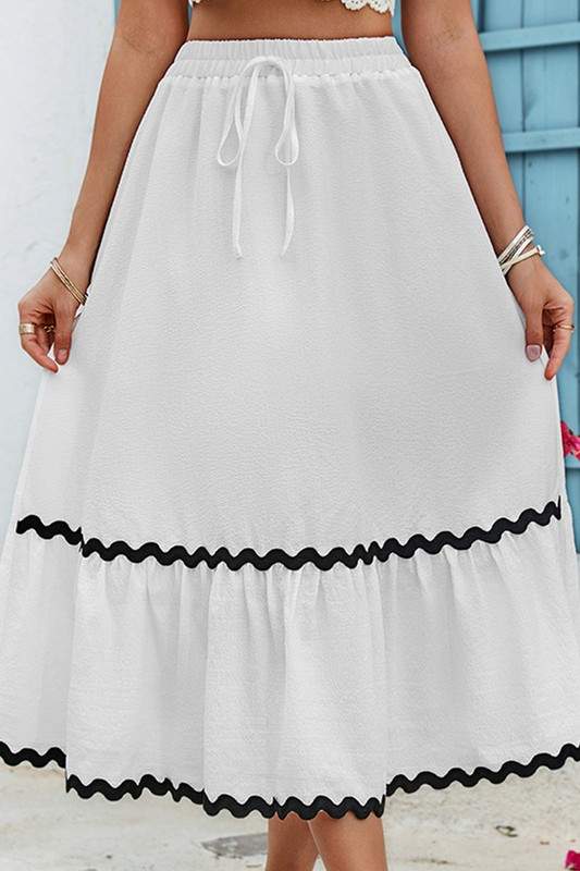 CONTRAST MAXI SKIRT