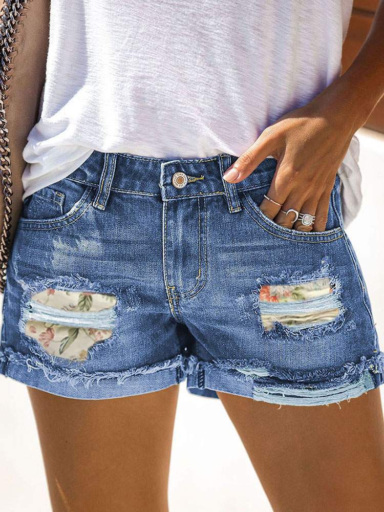 DENIM SHORTS FOR WOMEN BUTTON FLY SHORT STRAIGHT COWBOY BUTTONS