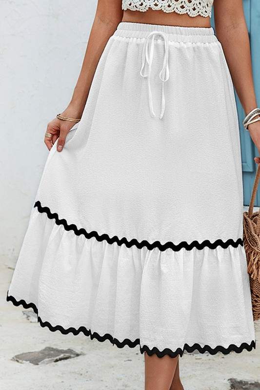 CONTRAST MAXI SKIRT