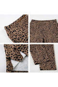 LEOPARD CROP SHIRT AND TIGHTS SET