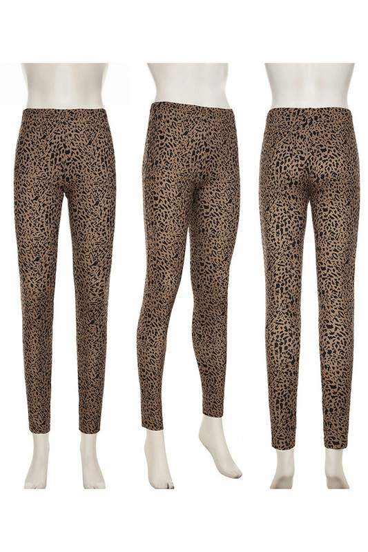 LEOPARD CROP SHIRT AND TIGHTS SET