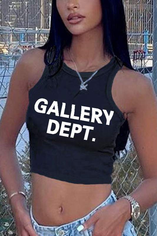 LETTERS FITTED TANK TOP