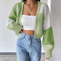 24 CARDIGAN SWEATER WOMEN S VERSATILE COLOR MATCHING CASUAL NICHE RETRO STRIPED LONG SLEEVE SWEATER COAT FOR WOMEN