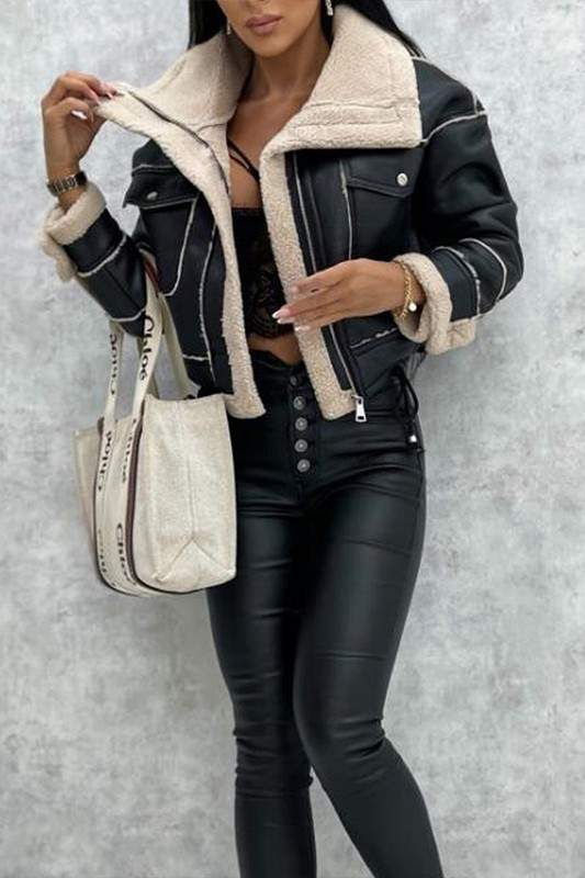 SHEARLING LINED AVIATOR JACKET