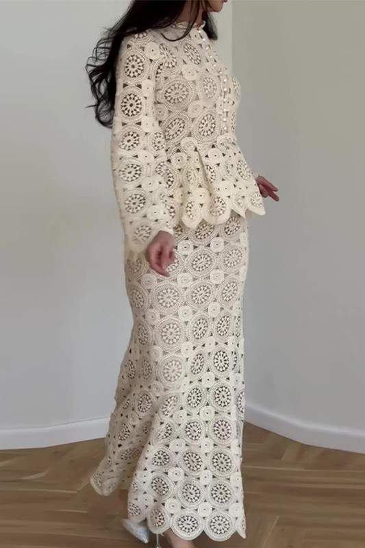 CROCHET LACE MAXI DRESS