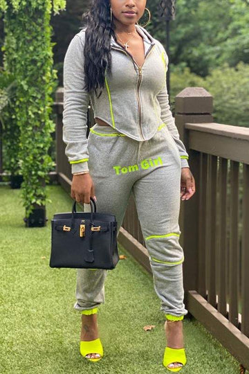 HOODIE JACKET TRACKSUIT SET