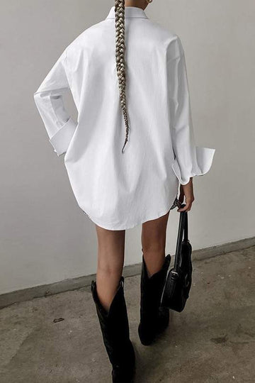 OVERSIZED FASHION WHITE SHIRT