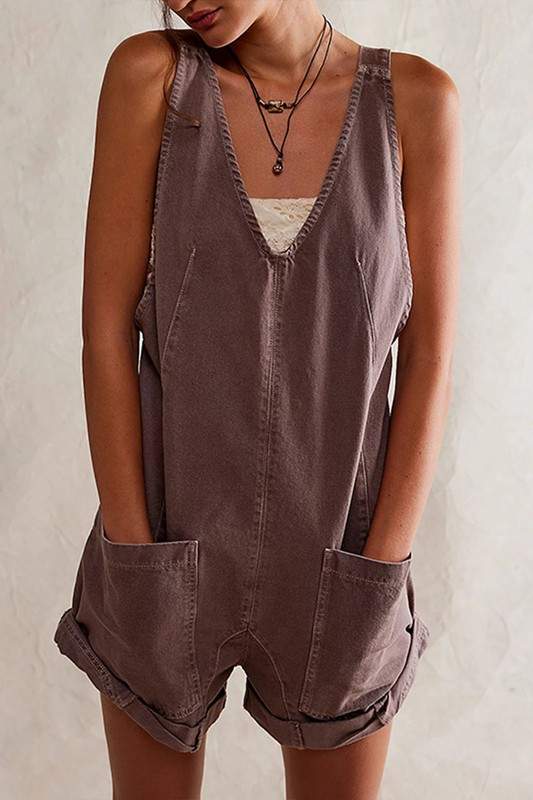 SLEEVELESS LOOSE ROMPERS