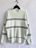 CHRISTMAS KNITWEAR  HALF TURTLENECK CHENILLE SNOWFLAKE SWEATER