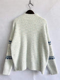 CHRISTMAS KNITWEAR  HALF TURTLENECK CHENILLE SNOWFLAKE SWEATER