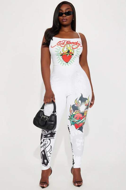 GRAPHIC CAMISOLE JUMPSUITS