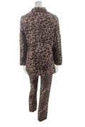 LEOPARD PRINT BLAZER AND PANT SET