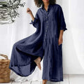 WAL MART  COTTON LINEN SHIRT JUMPSUIT FOR WOMEN