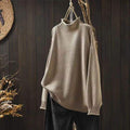 SEMI TURTLE NECK WOMEN S LOOSE LEISURE PULLOVER KNITTED