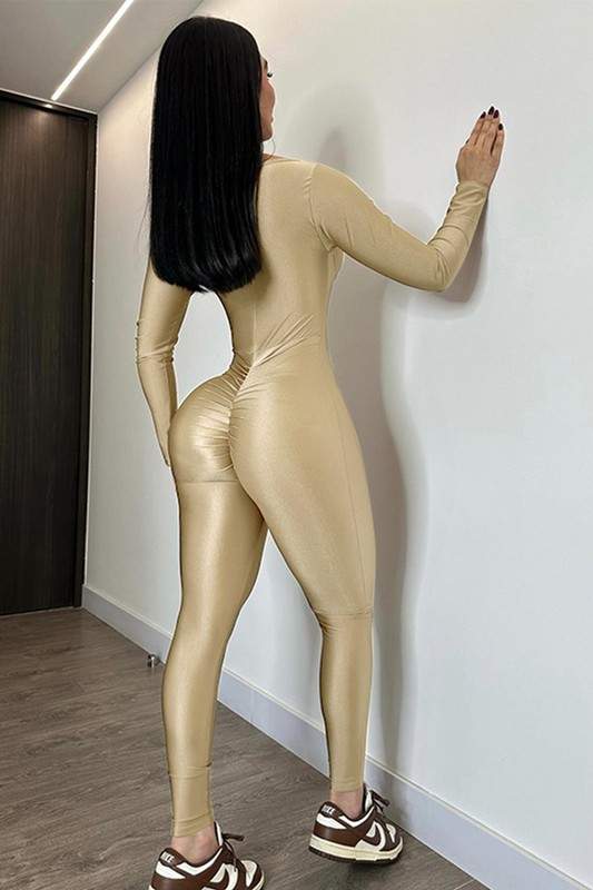 LONG SLEEVE BODYCON JUMPSUIT