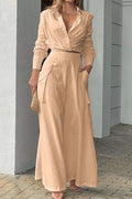 ELEGANT WIDE LEG TWO PIECE SET