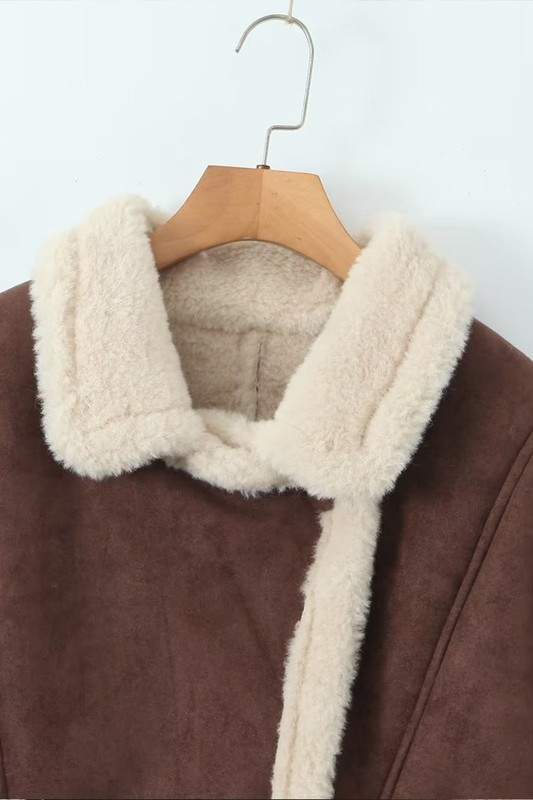 OVERSIZED SHEARLING LINED JACKET