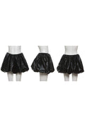 SEXY BLACK LAPEL LONG SLEEVE 2PCS BUBBLE SKIRT SET