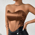  SEXY SPICE GIRL LACE UP  CHEST WRAP STREET BACKLESS FISHBONE WAIST 