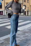 CABLE KNIT CROPPED SWEATER