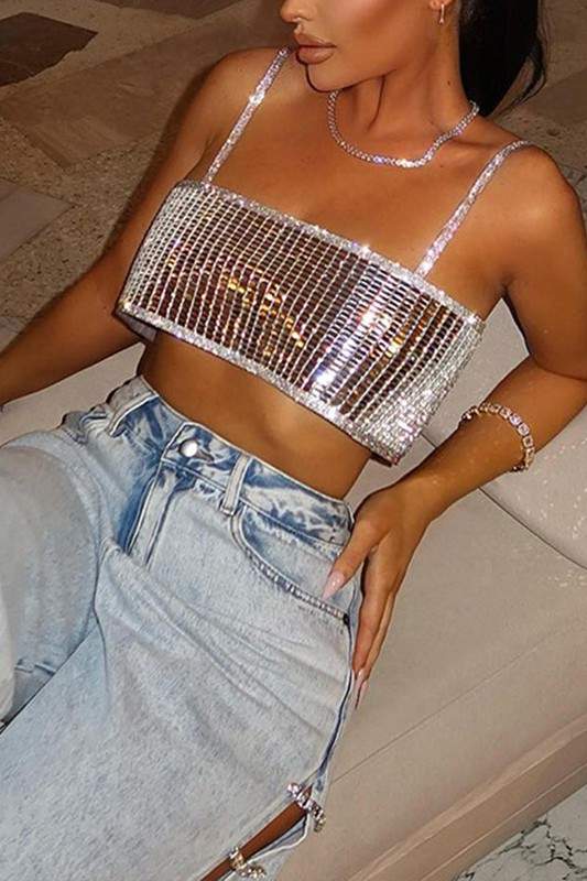 RHINESTONES CAMI TOP