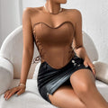  SEXY SPICE GIRL LACE UP  CHEST WRAP STREET BACKLESS FISHBONE WAIST 