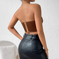  SEXY SPICE GIRL LACE UP  CHEST WRAP STREET BACKLESS FISHBONE WAIST 