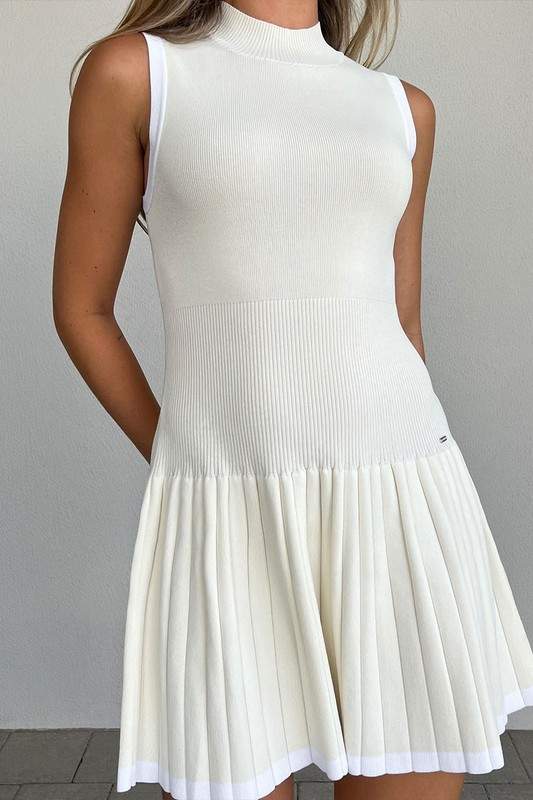 RIB KNIT MIDI DRESS