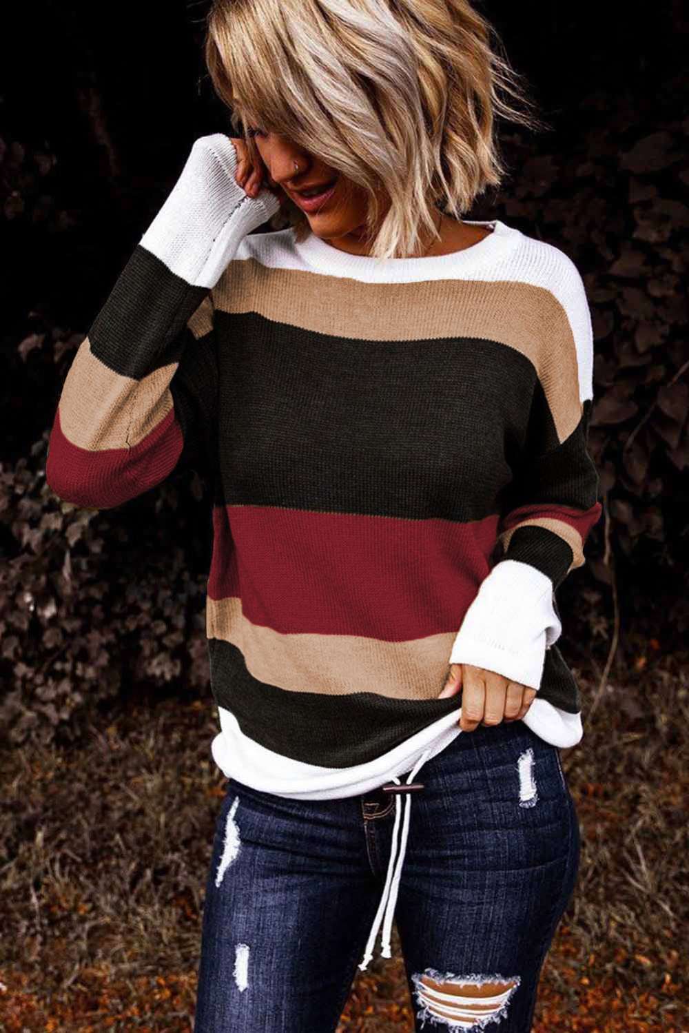 Colorblock Knit Sweater