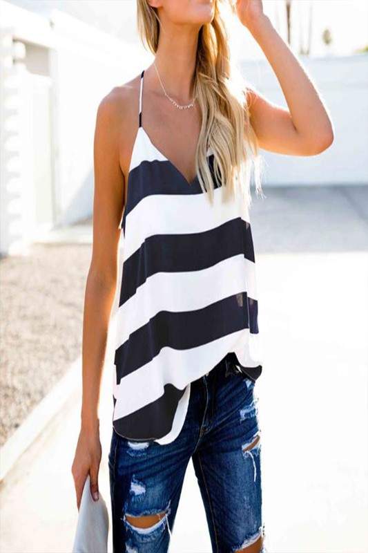 SUMMER CASUAL STRIPE TANK TOP