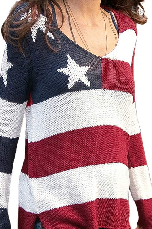 STARS AND STRIPES KNIT SWEATER