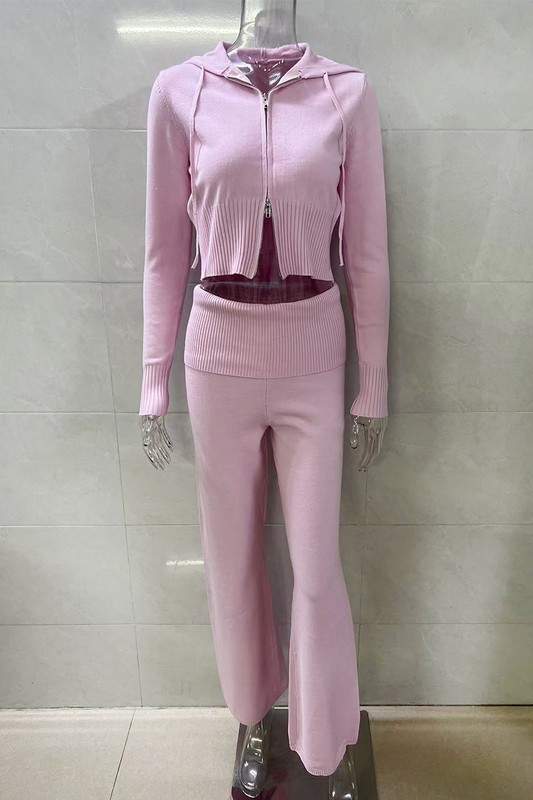 KNITTED SHIRT AND PANTS SET